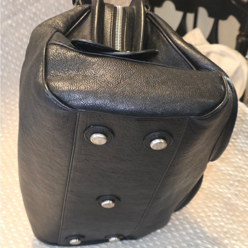 Vintage Dior Black Leather My Dior Satchel - Picture 6 of 13